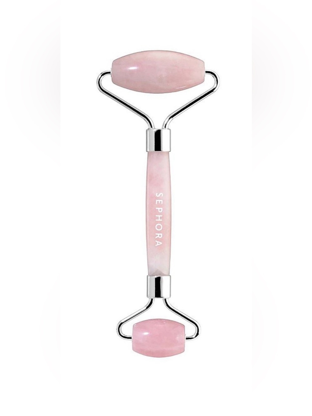 Sephora Dual-Ended Rose Quartz Facial Roller in Light Pink - Picture 2 of 5